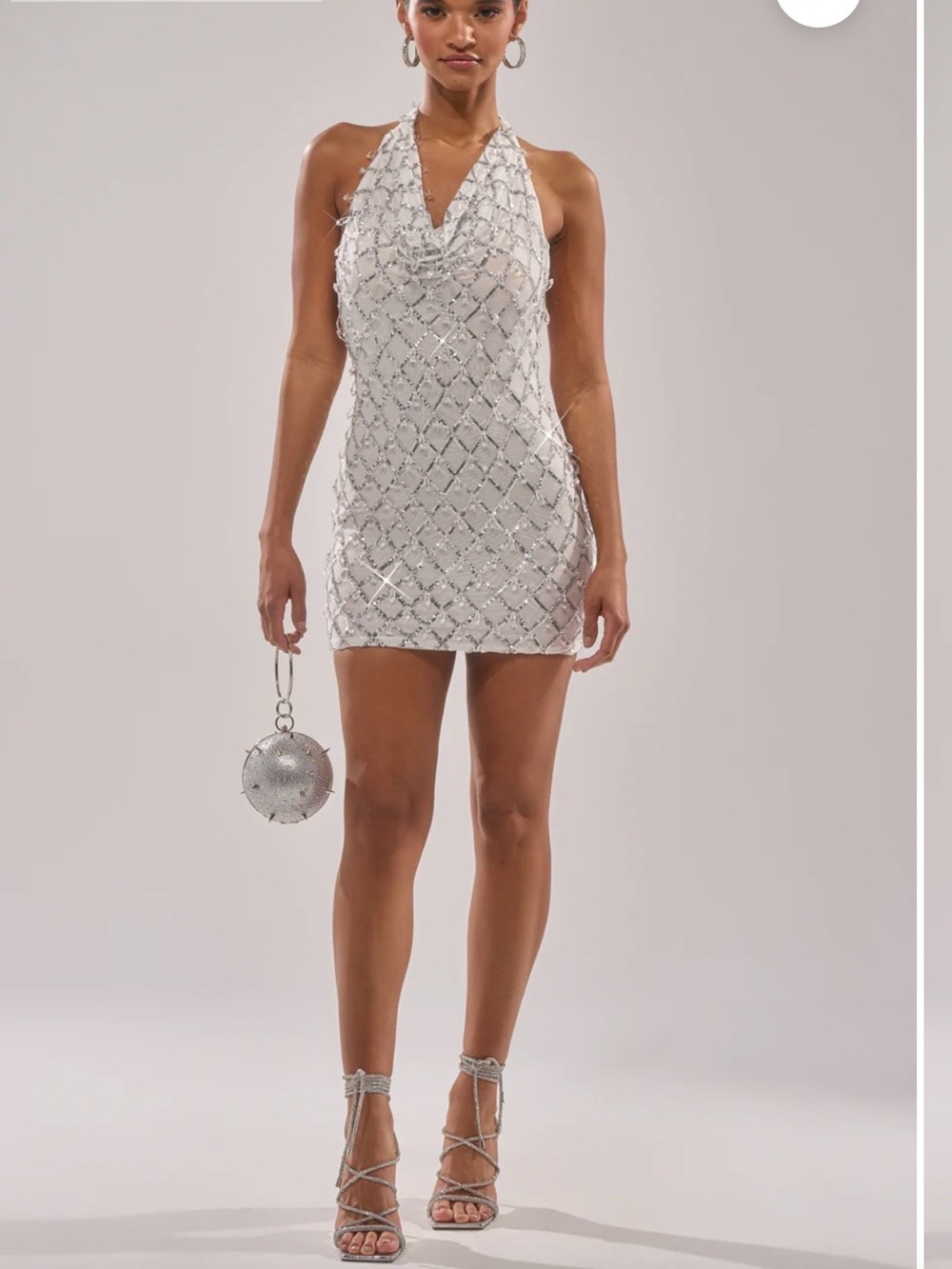 NWT AKIRA Dripped Out Rhinestone Mini Dress XL